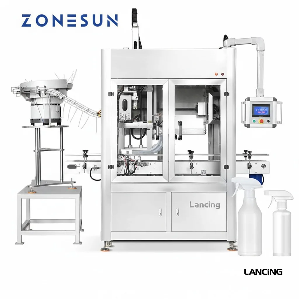 Trigger sprayer pump bottle capping machine